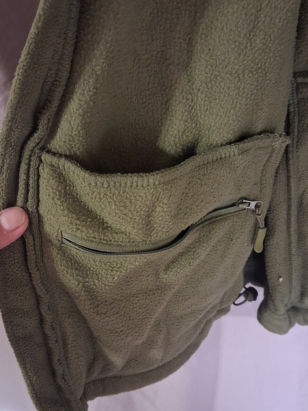 BÆRSkin Tactical Fleece Hoodie Men's XL Olive Green Full Zip Utility Jacket - Picture 11 of 14